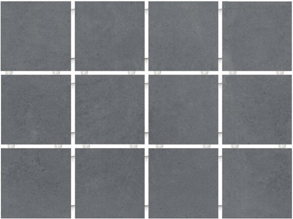 1290H Керамический гранит 9,8x9,8 Амальфи Серый Темный матовый из 12 частей в Москве