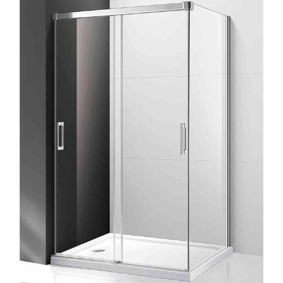 Душевой уголок Tandem-Soft Хром Cezares - TANDEM-SOFT-AH-2-120/80-C-Cr-IV