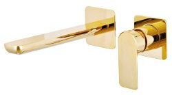 Настенный смеситель для раковины (золото полированное) Remer Infinity I15PLDO