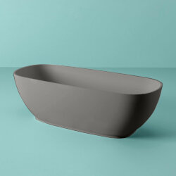 Ванна отдельностоящая, 170х70хh50см, ARTCERAM Hoop - ACW002 15 grigio oliva, цвет: Серый