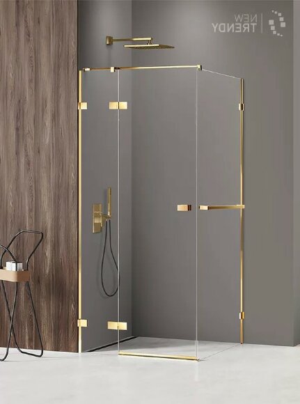Душевое ограждение L 90x70x200 Avexa gold New Trendy золото арт. EXK-3168