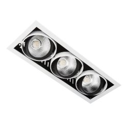 Встраиваемый светодиодный светильник Cardano современный T813 BK/CH 3*12W 4200K, Ambrella light цвет: черный