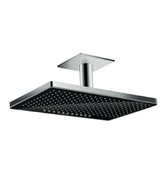 Hansgrohe верхний душ с потолочным кронштейном скрытого монтажа, Rainmaker Select, матовый черный арт. 24004600