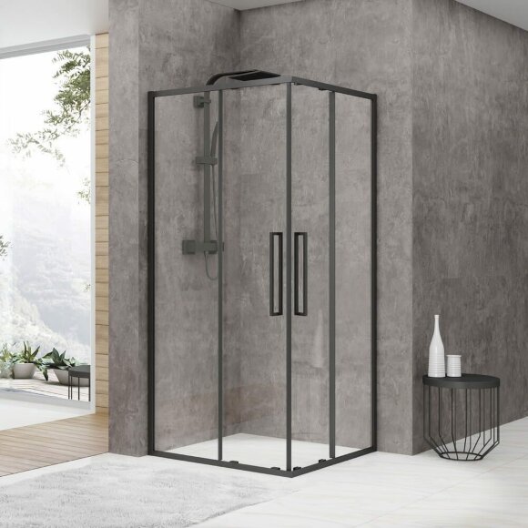 Душевое ограждение (900х900х1950), S872 Black, Black&White арт. 8729090