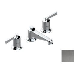 Смеситель для раковины на три отверстия устанавливаемый на борту с донным клапаном, THG Faubourg metal с рукоятками, matt graphite pvd (H65) - G2U-151 Смеситель для раковины на три отверстия устанавливаемый на борту с донным клапаном, THG Faubourg metal с рукоятками, matt graphite pvd (H65) - G2U-151