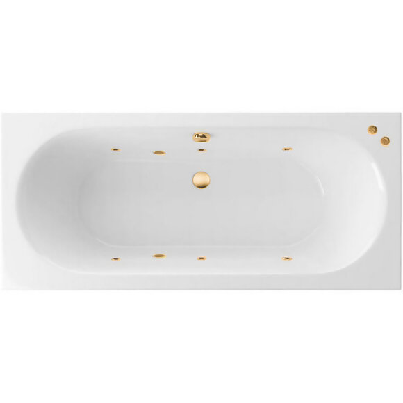Акриловая ванна Oceana Slim 170x75 с гидромассажем Excellent, WAEX.OCE17S.SOFT.GL
