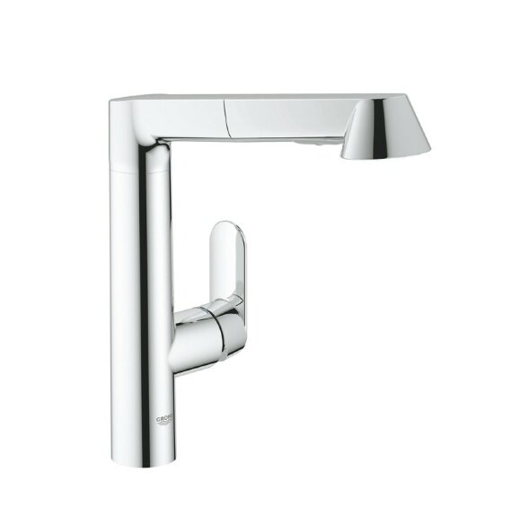 Высокий смеситель для кухни с выдвижным изливом (хром) GROHE K7 арт. 32176000