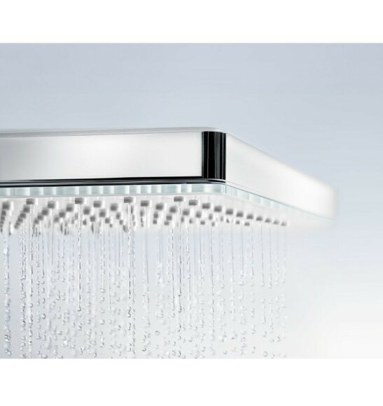 Hansgrohe верхний душ с потолочным кронштейном скрытого монтажа, Rainmaker Select, матовый хром арт. 24006400