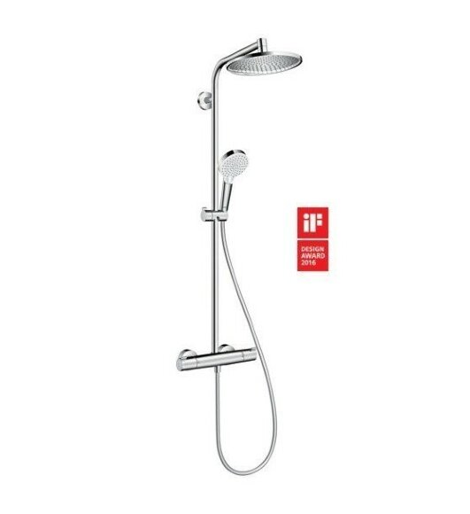 Hansgrohe душевая система с термостатом, Crometta S, глянцевый хром арт. 27268000