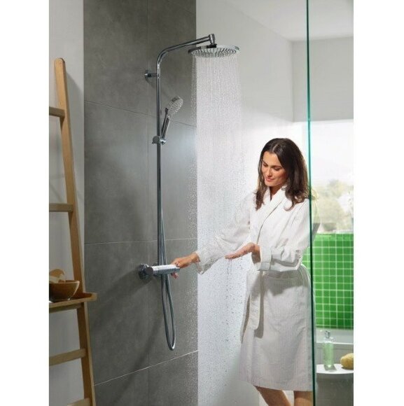 Hansgrohe душевая система с термостатом, Crometta S, глянцевый хром арт. 27268000