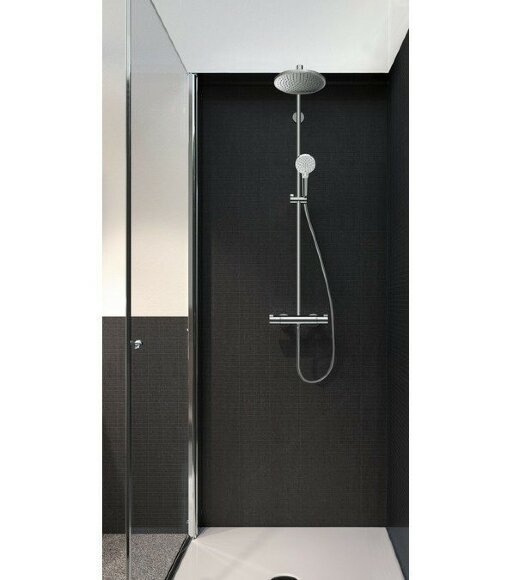 Hansgrohe душевая система с термостатом, Crometta S, глянцевый хром арт. 27268000