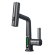 Смеситель для раковины, LED temperature display, SD3027GM, Gunmetal, Black&White арт. 3027GM