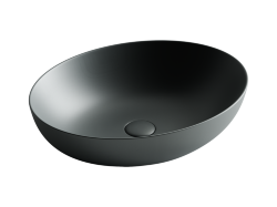 Раковина накладная овальная Element Ceramica Nova (темный антрацит матовый) CN6017MDH