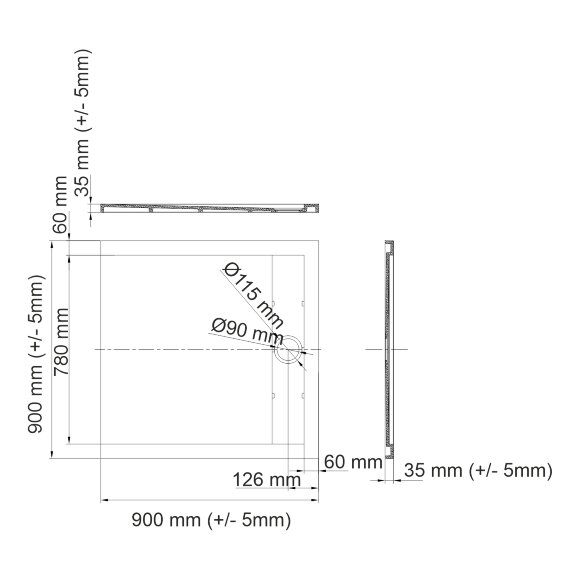 Душевой поддон Abens 20T03 4x90 прямоугольная WasserKRAFT цвет: Черный Душевой поддон Abens 20T03 4x90 прямоугольная WasserKRAFT цвет: Черный