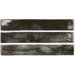 Керамическая плитка ENAMEL CHARCOAL 5x25 см DNA Tiles  арт. 123144