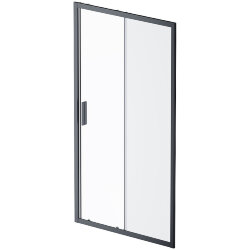 Душевая дверь 110 профиль черный матовый стекло матовое-прозрачное AM.PM Gem арт. W90G-110-1-195BM
