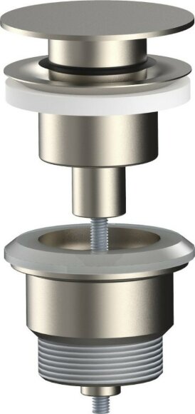 Универсальный донный клапан click-clack, AQG, 400091125 цвет: никель сатин