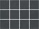 1291H Керамический гранит 9,8x9,8 Амальфи Черный матовый из 12 частей в Москве