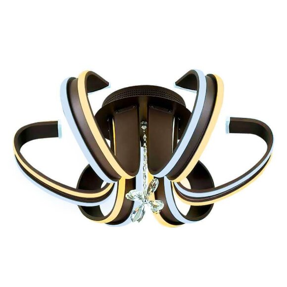 Потолочный светодиодный светильник Line современный FL140, Ambrella light цвет: коричневый