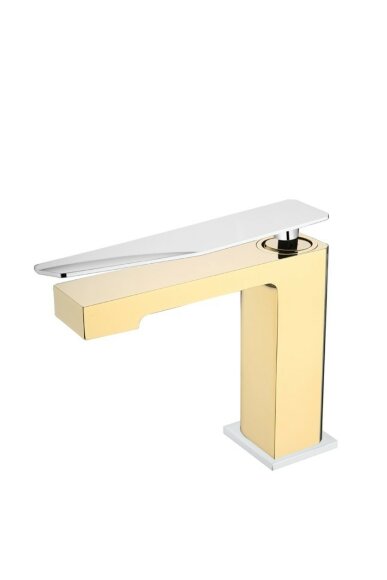 Смеситель для раковины низкий gold-chrome, Q Boheme, (италия) арт. 141-GCR.2