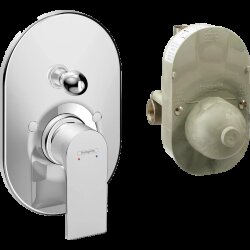 Hansgrohe смеситель для ванны скрытого монтажа, в комплекте с монтажной частью, Rebris E, глянцевый хром арт. 72458000 Hansgrohe смеситель для ванны скрытого монтажа, в комплекте с монтажной частью, Rebris E, глянцевый хром арт. 72458000