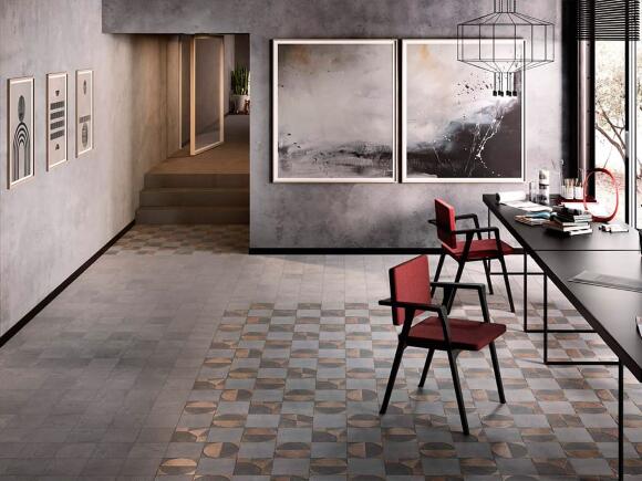 Kerama Marazzi Матрикс 1321H Серый Темный Полотно из 12 частей 9.8х9.8 29,8x39,8 - керамическая плитка и керамогранит