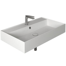 Раковина с 1 отв. наклад./подвес.-91*46см, AGILE Simas, керамика, матовая белая AG91BIANCOMATT