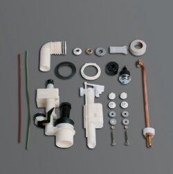 Механизм слива с 2ым потоком, E-Line Simas, хромированный д/моноблочного бачка арт. D22 cr