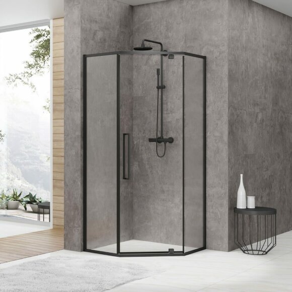 Душевое ограждение (900х900х1950), S875 Black, Black&White арт. 8759090