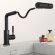 Смеситель для раковины, LED temperature display, SD3028B, Matt Black, Black&White арт. 3028B