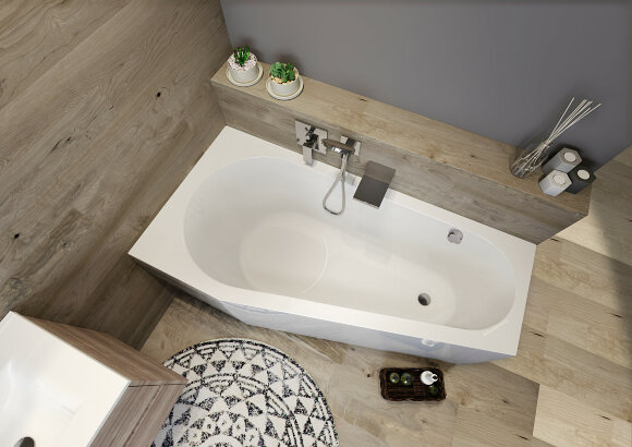 Акриловая ванна DELTA 150x80 RIGHT  - PLUG & PLAY RIHO арт. BD40 (BD4000500000000)
