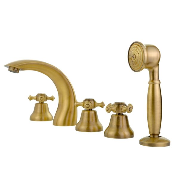 Смеситель на борт ванны, на 5 отв., Migliore Prestige, бронза арт. 31609