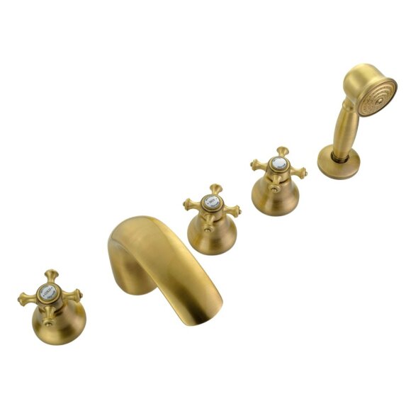 Смеситель на борт ванны, на 5 отв., Migliore Prestige, бронза арт. 31609