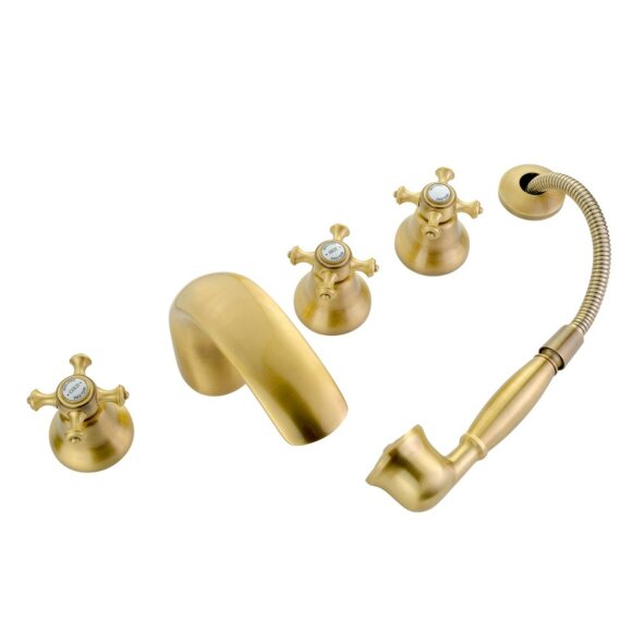 Смеситель на борт ванны, на 5 отв., Migliore Prestige, бронза арт. 31609