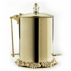 3SC Ведро с крышкой, педалью, soft close, ручка Swarovski,  Bally цвет: золото арт. FSS65P/05GD