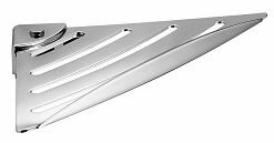 Решетка угловая с ограничителем из нержавеющей стали и ABS (17,8х17,8хh4,9 см), Gedy, хром арт. ES81(13)