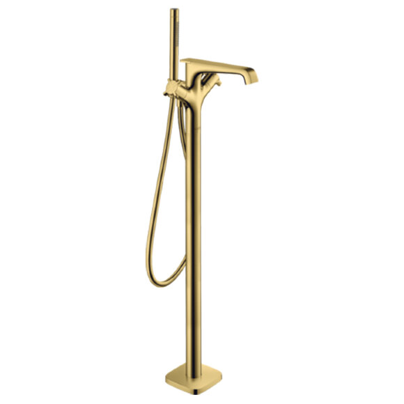 Смеситель для ванны, напольный, термостатический, с ручным душем, Citterio E 36416990 цвет: полированное золото, Axor