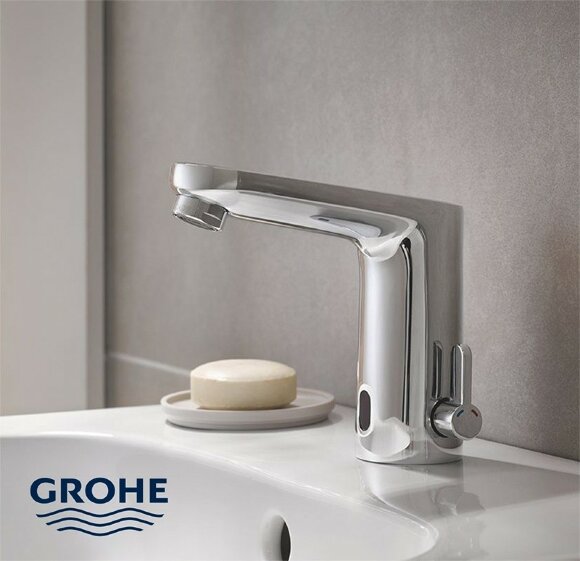 Бесконтактный смеситель для раковины | со смешиванием (хром) GROHE Eurosmart Cosmopolitan E арт. 36325001