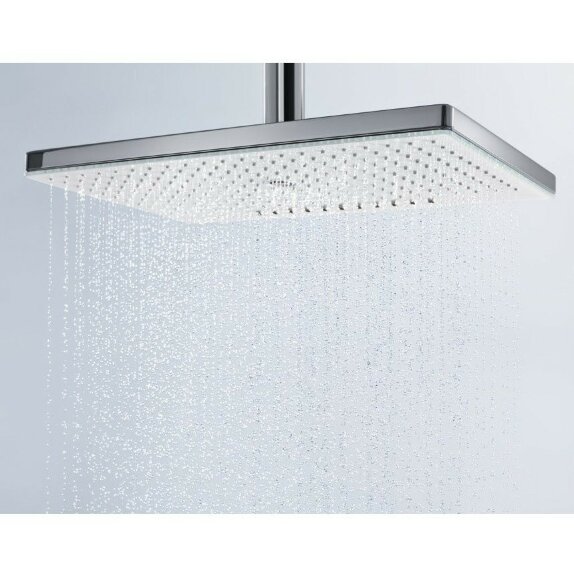 Hansgrohe верхний душ с потолочным кронштейном скрытого монтажа, Rainmaker Select, матовый хром арт. 24012400 Hansgrohe верхний душ с потолочным кронштейном скрытого монтажа, Rainmaker Select, матовый хром арт. 24012400