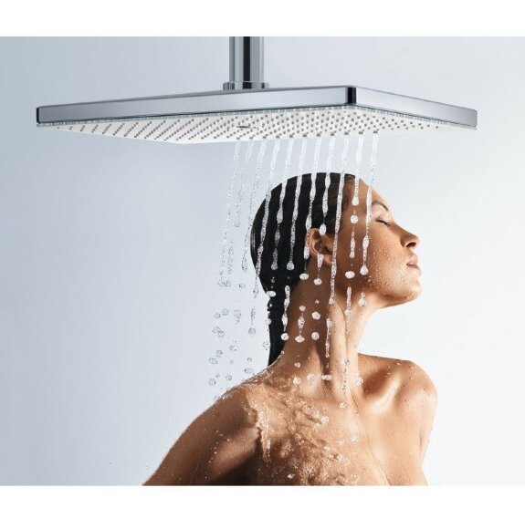 Hansgrohe верхний душ с потолочным кронштейном скрытого монтажа, Rainmaker Select, матовый хром арт. 24012400 Hansgrohe верхний душ с потолочным кронштейном скрытого монтажа, Rainmaker Select, матовый хром арт. 24012400