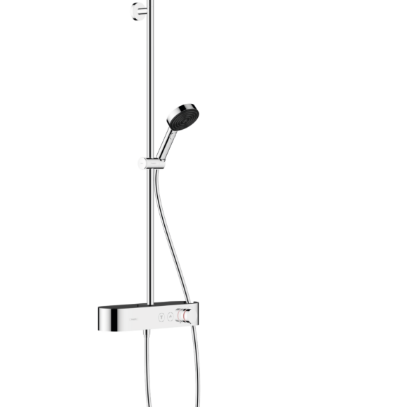 Hansgrohe душевая система с термостатом, Pulsify S, глянцевый хром арт. 24221000