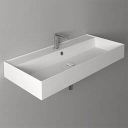 Раковина с 1 отв. Наклад./Подвес.-101*46см, AGILE Simas, керамика, белая арт. AG101 bi*1