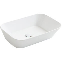 Раковина прямоугольная накладная-60*42*h16, Wave Simas, 5см, без отв., матовая белая арт. WA04 BM