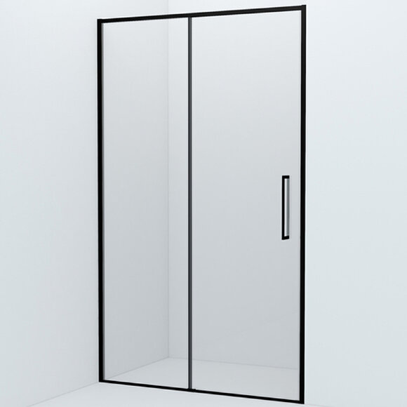 Душевая дверь Iddis 121 профиль черный стекло прозрачное арт. SLI6BS2i69