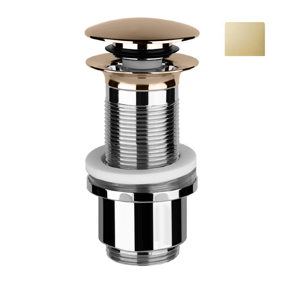 Автоматический донный клапан Gessi  “Stop&Go” для раковины без перелива, цвет: Brushed Brass PVD арт. 01423#727
