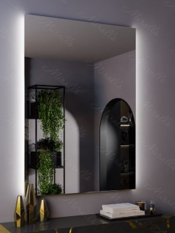 Прямоугольное зеркало Miralls с подсветкой индивидуального изготовления Alcor, 1800х1000, нагреватель инфракрасный вкл\выкл сенсор тач (кольцо) Прямоугольное зеркало Miralls с подсветкой индивидуального изготовления Alcor, 1800х1000, нагреватель инфракрасный вкл\выкл сенсор тач (кольцо)