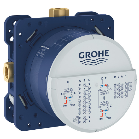 Скрытая часть смесителя GROHE Rapido SmartBox с термостатом для ванны / душа, арт. 35604000