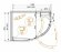 Душевой уголок ELENA Хром Cezares - ELENA-W-RH-1-120/90-C-Cr-R