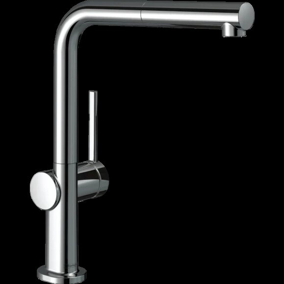 Hansgrohe смеситель для кухни, Eco, с вытяжным изливом, Talis M54, глянцевый хром арт. 72845000