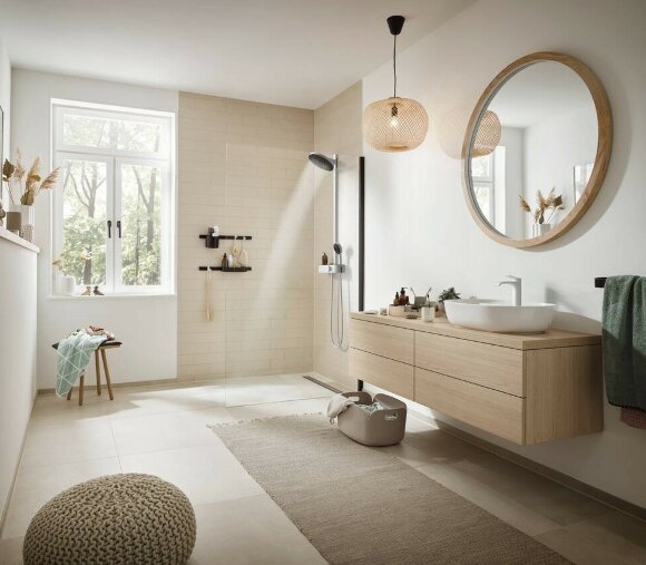 Hansgrohe душевая система с термостатом, Pulsify S, глянцевый хром арт. 24240000 Hansgrohe душевая система с термостатом, Pulsify S, глянцевый хром арт. 24240000